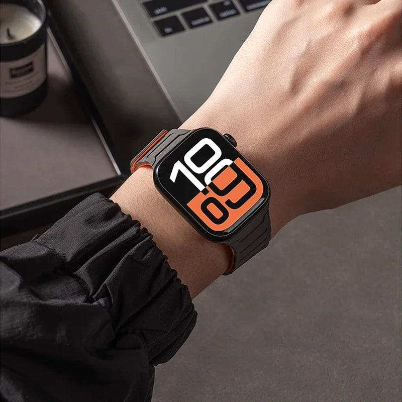 Pulseira Magnética de Silicone para Apple Watch Ultra 2