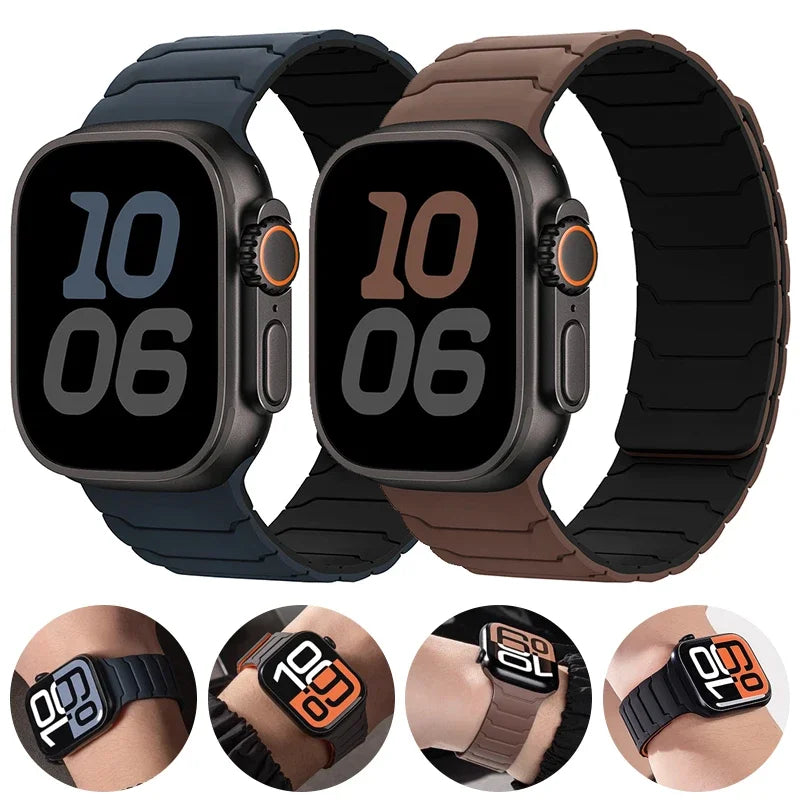 Pulseira Magnética de Silicone para Apple Watch Ultra 2