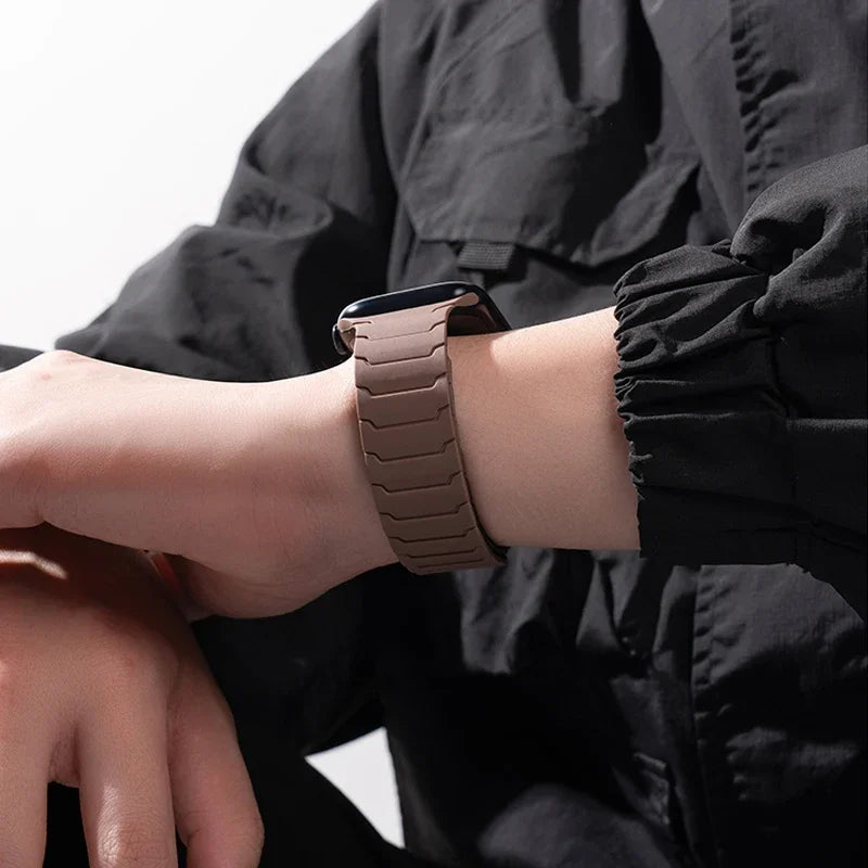 Pulseira Magnética de Silicone para Apple Watch Ultra 2
