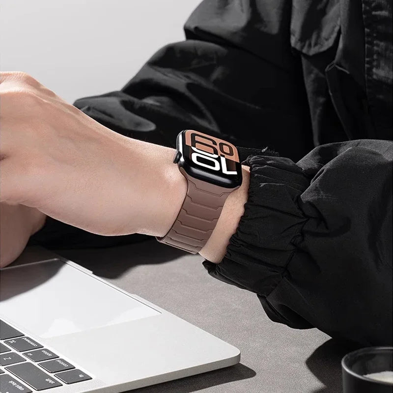Pulseira Magnética de Silicone para Apple Watch Ultra 2