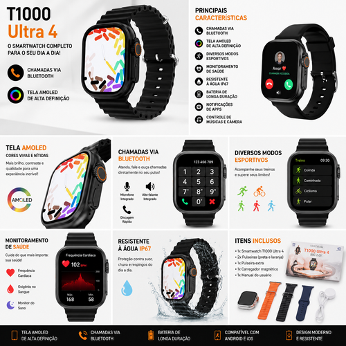 Smartwatch T1000 Ultra 4